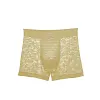 Men's high-end satin mid-waist sexy lace plus-size seamless boxer briefs