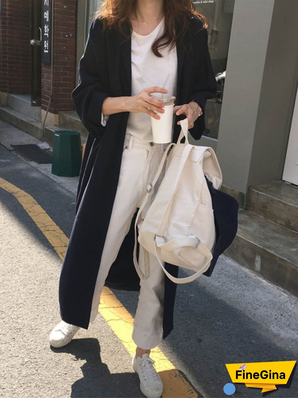 Long Sleeve Plain Belt T-Shirt Coat