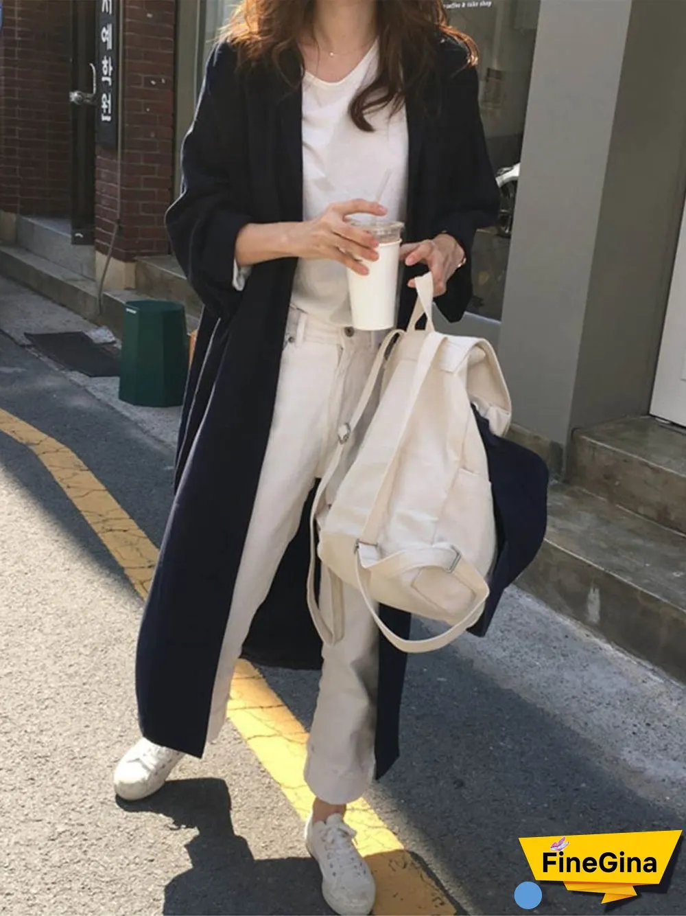 Long Sleeve Plain Belt T-Shirt Coat