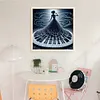 (Stamped/Counted) Piano Girl-11CT Cross Stitch 40*40cm/15.75*15.75in