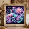 Flowers And Dancing Girl-Partial Special Shaped Diamond painting 30*30CM