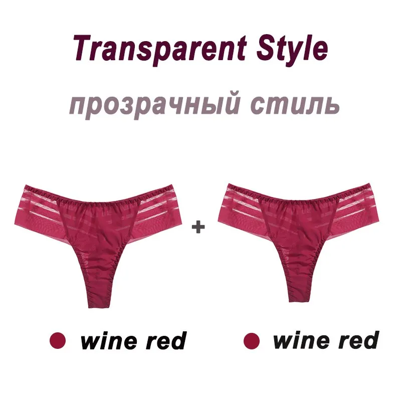 2PCS/Set Women's Panties Sexy Perspective Lace Panties Seamless  Ladies Underwear Female Underpants Cotton Crotch Lingerie M-XL