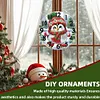 (US Local) DIY Xmas Diamond Painting Ornament with Clock Function Creative Craft