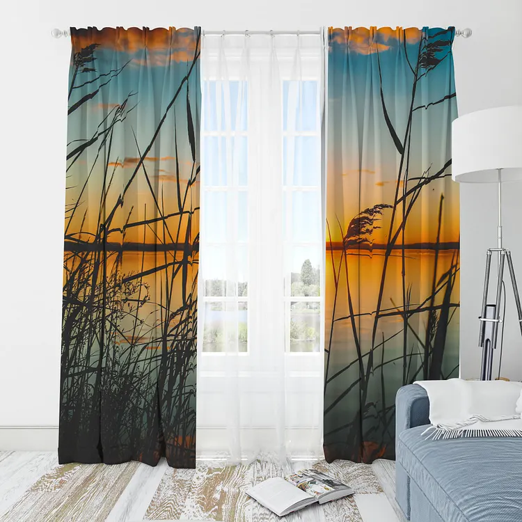 Best Home Decoration  Custom Blackout Photo Window Curtains for Families with 6 Holes