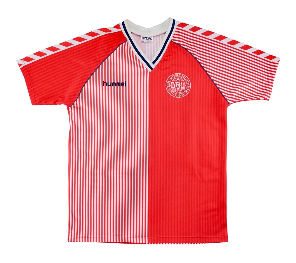 1986 Retro Denmark Home Kit Shirt 1:1 Thai Quality