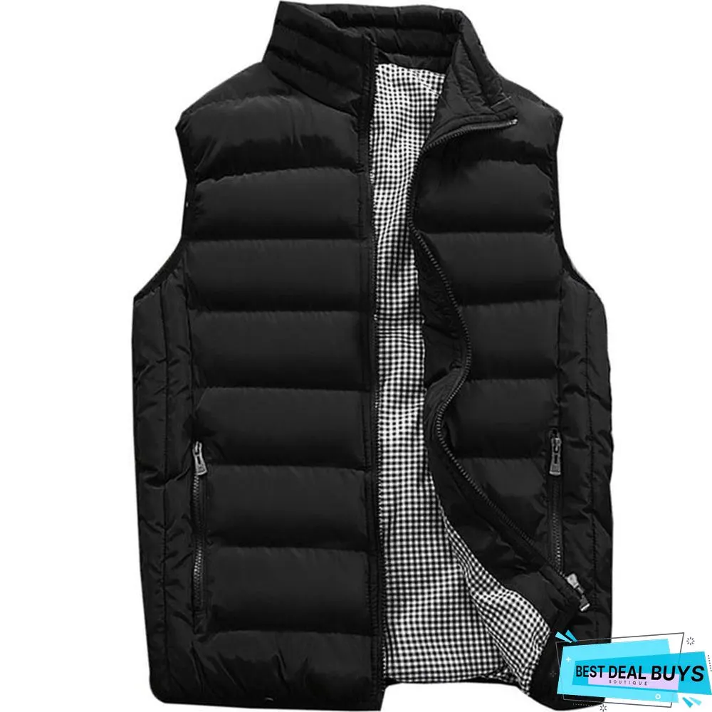 Men New Vest Mens Plus Size Warm Sleeveless Jacket Men Winter Waistcoat Men's Vest Casual Coats
