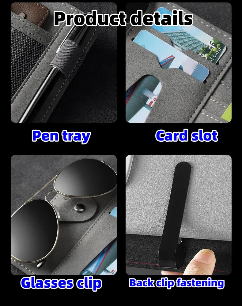 Car sun visor storage rack