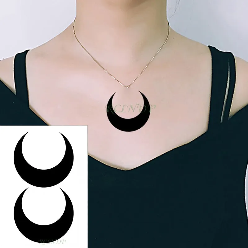 Waterproof Temporary Tattoo Sticker crown cross letter black tatto flash tatoo fake tattoos for men women