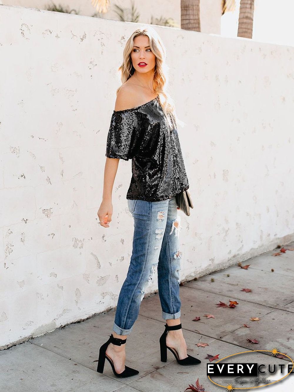 One Step Ahead Sequin Top