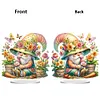 (US Local)Acrylic Special Shape Gardening Gnome Diamond Painting Desktop Ornaments Kit