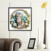 >SALE<DIY Partial Special Shaped Drill Diamond Painting Simple Kitten 40x40cm