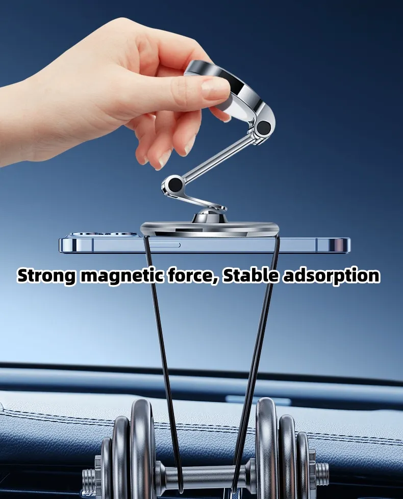 Car magnetic mobile phone navigation bracket (With laser car logo)