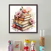 Flowers And Books-11CT Stamped Cross Stitch 40*40cm/15.75*15.75in
