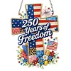 250th Anniversary of Independence DIY Acrylic Diamond Painting Hanging Kit Special Shape Crystal Rhinestone Art Pendants Single Side Drill for Adults Gift Home Wall Or Window Decor