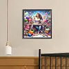 Fille Faite &Agrave; La Main-Compl&egrave;te Rond Diamant Peinture-40X40CM