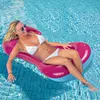 Foldable Inflatable Hammock Back Floating Row Air Bed Swimming Pool Chair