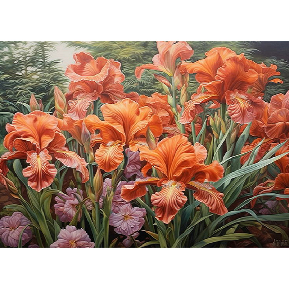 Blooming Flowers-Paint by Numbers-70x50cm