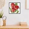 Flower Of Happiness - 2 strands 14CT Stamped Cross Stitch  17*17cm(Brand)
