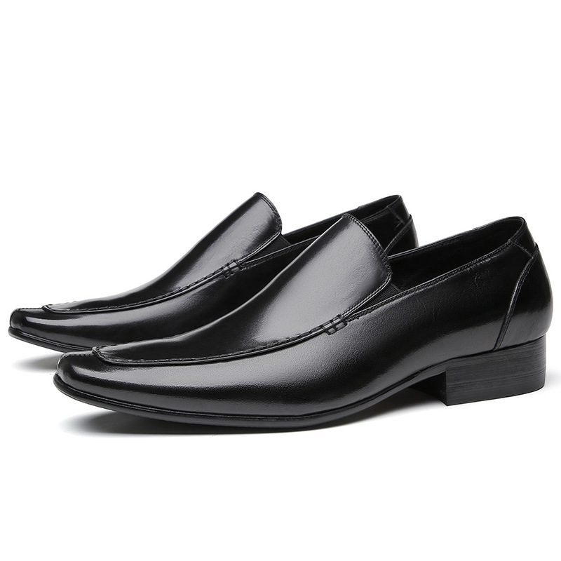 VCSHOES Casual Leather Shoes Men's Leather Business Dress Soft Leather Thin Middle-Aged Casual Mens Shoes