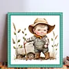 Cowboy Kid - 11CT Stamped Cross Stitch 40*40cm/15.75*15.75in