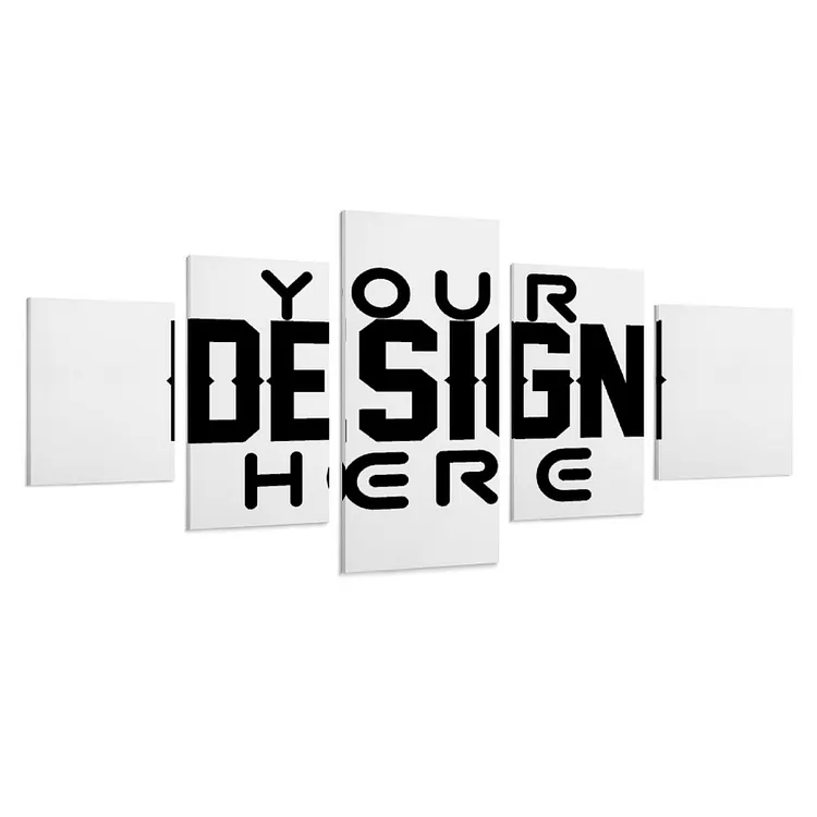 Personalized Design  Wall Decor 5 Panel Hanging Posters Vertical Full Print