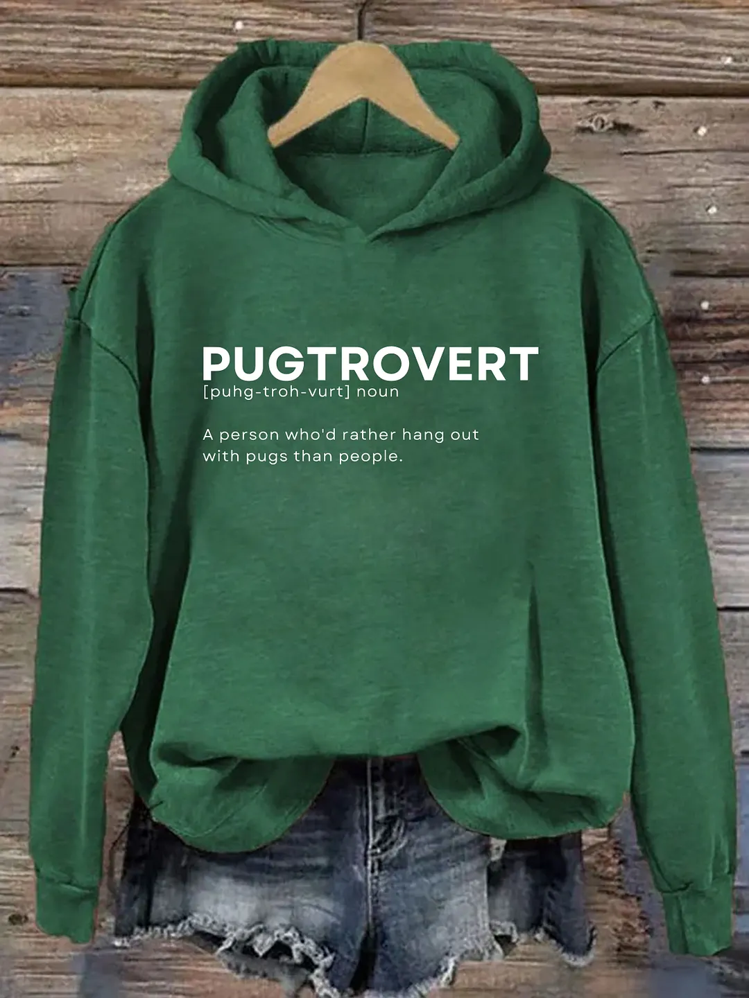 Pugtrovert Funny Pug Owner Lover Hoodie