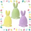 Flocked Easter Decorations Bunny Honeycomb Ornament DIY Table Centerpiece Set Ornaments for Spring Home Holiday