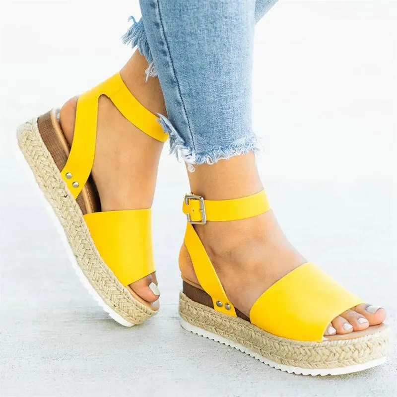Wedges Shoes Women High Heels Sandals Summer Shoes 2019 Flip Flop Chaussures Femme Platform Sandals Plus Size 35-43 Sandalias 514-1