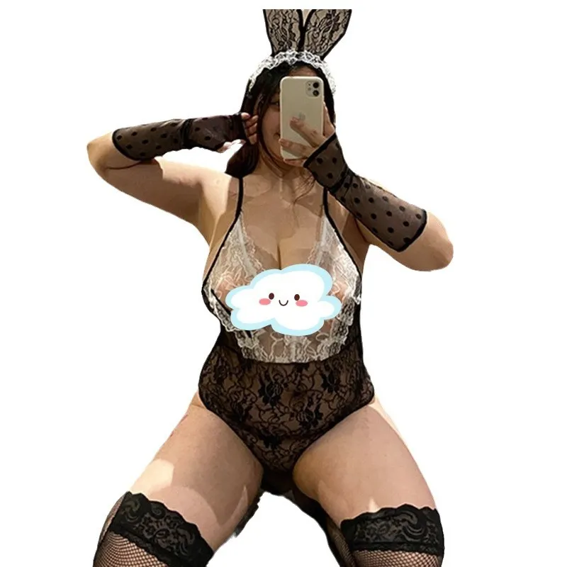 Churchf Sex Lingerie Tau Sex Dress Suit Seduction Big Bunny Lace Teasing Perspective Pajamas Passion Set