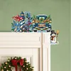 DIY Xmas Diamond Art Door Corner Pendants Wooden Door Decoration Kit