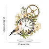 (US Local)Acrylic Special Shape Flower Bird Diamond Painting Clock Ornaments Kit