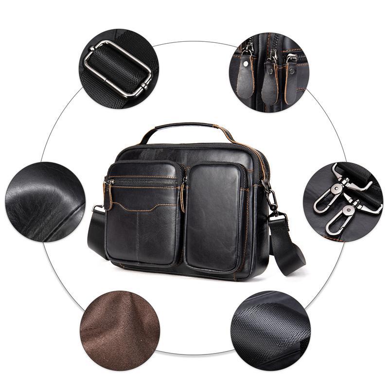 Premium Quality Top-Handled Detachable Sling Strap Multi-Pocket Crossbody Bag
