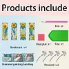 (US Local)4Pcs Special Shape Sunflower Feather Diamond Painting Bookmark Art Projects