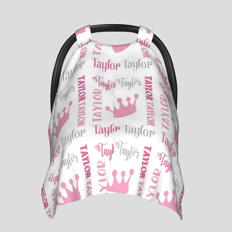 Personalized Baby Crown Car Seat Canopy for Comfort & Unique| C44