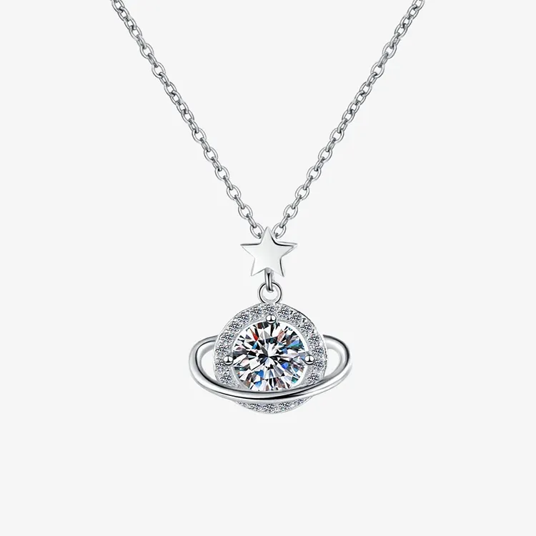 For Daughter - My Little Star Diamond Planet Necklace