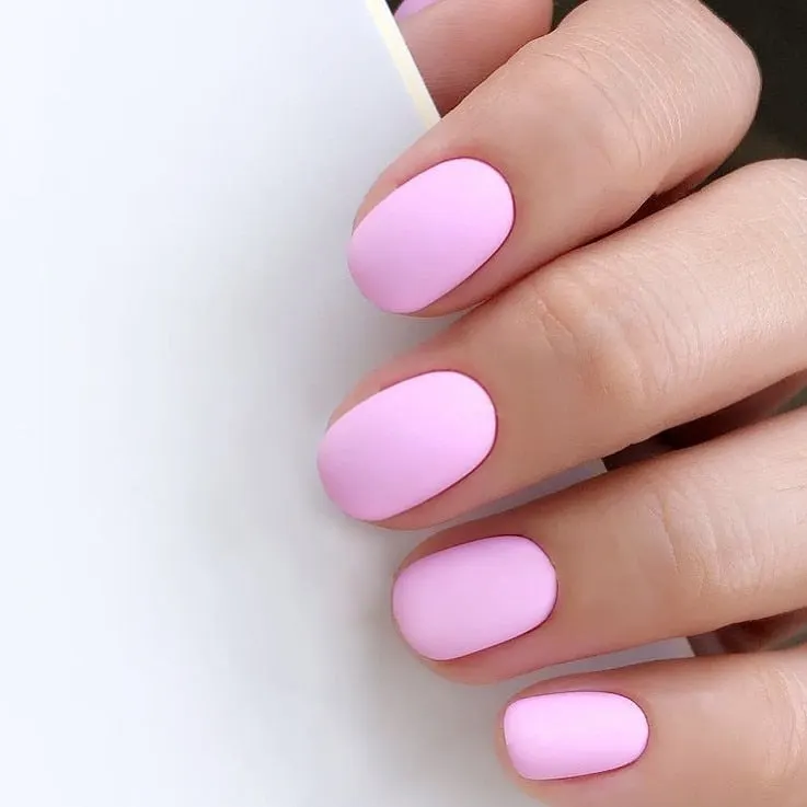 24Pcs Matte Dark Red Artificial Fake Nails Press On Short False Nails With Glue Sticker Full Cover Finger Tips Manicure Tool-Nail Inspo