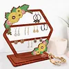 DIY Diamond Painting Floral Design Jewelry Organizer Earring Holder Earring Stand Storage Kit