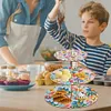 3 Tier Acrylic Mandala Diamond Painting Cake Snack Stand for Afternoon Tea