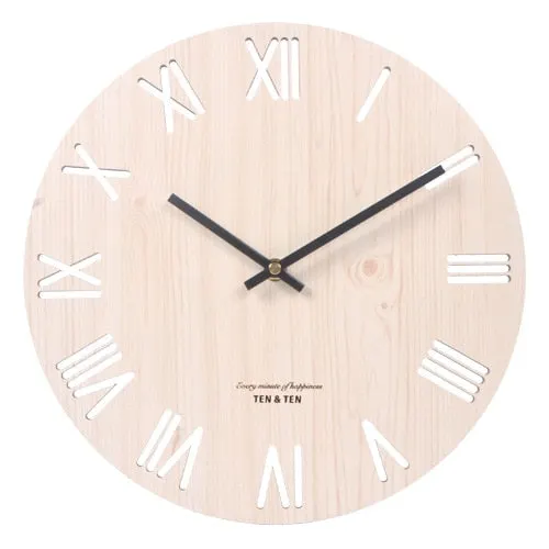 Wooden 3D Wall Clock Modern Design Nordic Brief Living Room Decoration Kitchen Clock Art Hollow Wall Watch Home Decor 12 inch