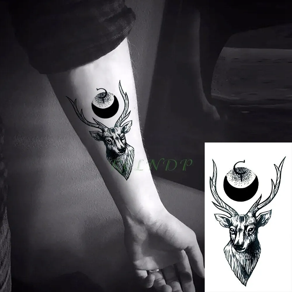 Water Transfer fake flsh tattoo cute cartoon gray rabbit Waterproof Temporary Tattoo sticker for adults kids 10.5*6 cm