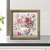 Diamond Painting Wooden Double-Sided Vase Tulips Ornaments Kit with Photo Frame Desktop