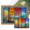 (Stamped/Counted) Four Seasons - 11CT Cross Stitch 60*40CM(glass painting cross stitch)(Big Size)