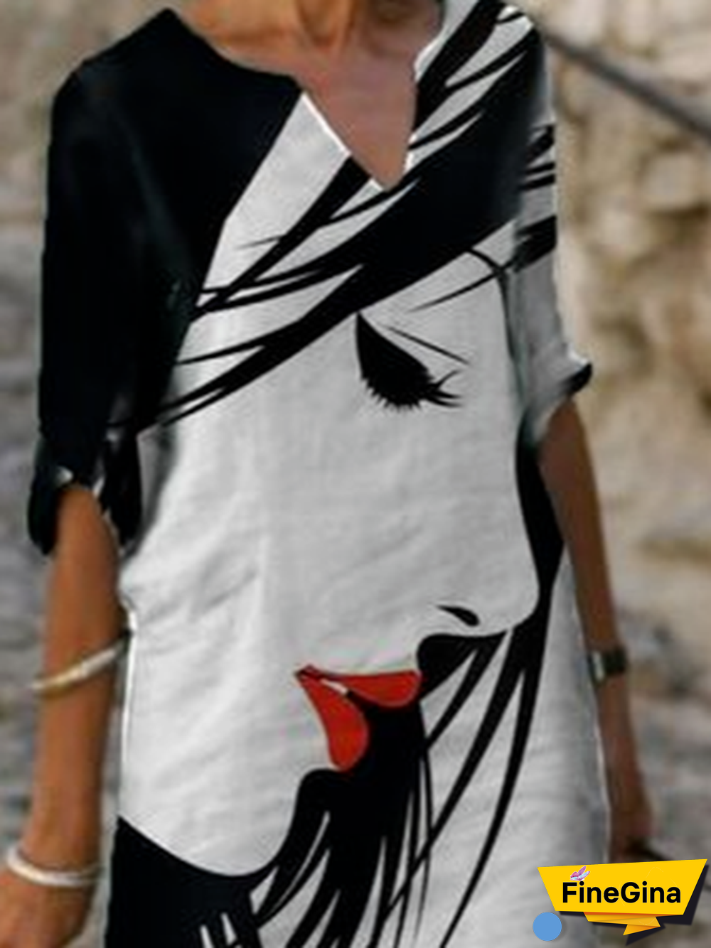 Casual V Neck Car Short sleeve Woven Dress