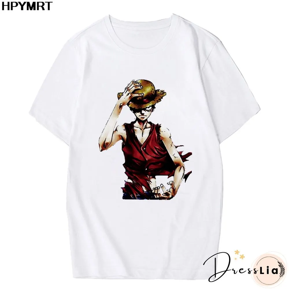 Anime Tshirt Women T Shirt One Piece Zoro Japanese Harajuku T-shirt Hipster Tees Harajuku Streewear Fashion Tops Female Clothing