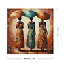 (US Local)Paint By Numbers Kit On Canvas DIY Oil Art African Woman Home Wall Decor 40x40cm