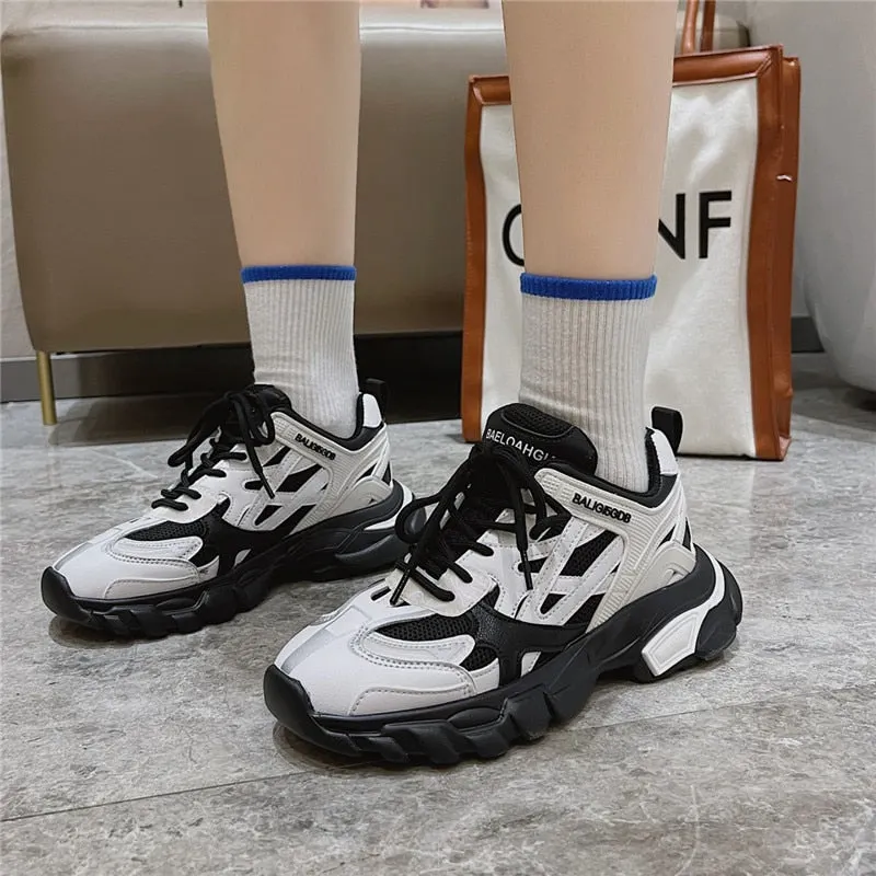 Brand Design Women Chunky Sneakers 2021 Summer Mixed Colors Women's Shoes Breathable Lightweight Ladies Dad Shoes Sport Shoes