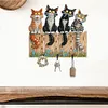 (US Local)Wooden Cat Diamond Art Hanging Hook Rail Diamond Painting Art Craft Wall Hooks