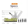 Multifunctional folding outdoor camping scissors screw set keychain Swiss Army knife
