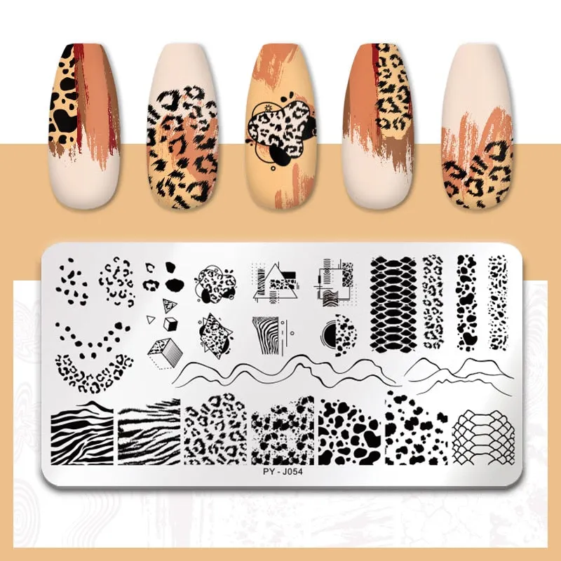 PICT YOU  Nail Stamping Plates Line Pictures Stencil Stainless Steel Nail Design for Printing Nail Art Image Plate Tool-Nail Inspo