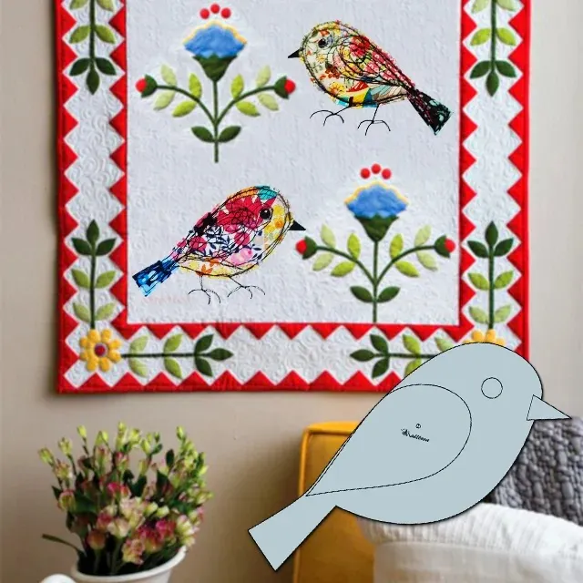 Scrap Bird Sewing Template &ndash; Instructions Included